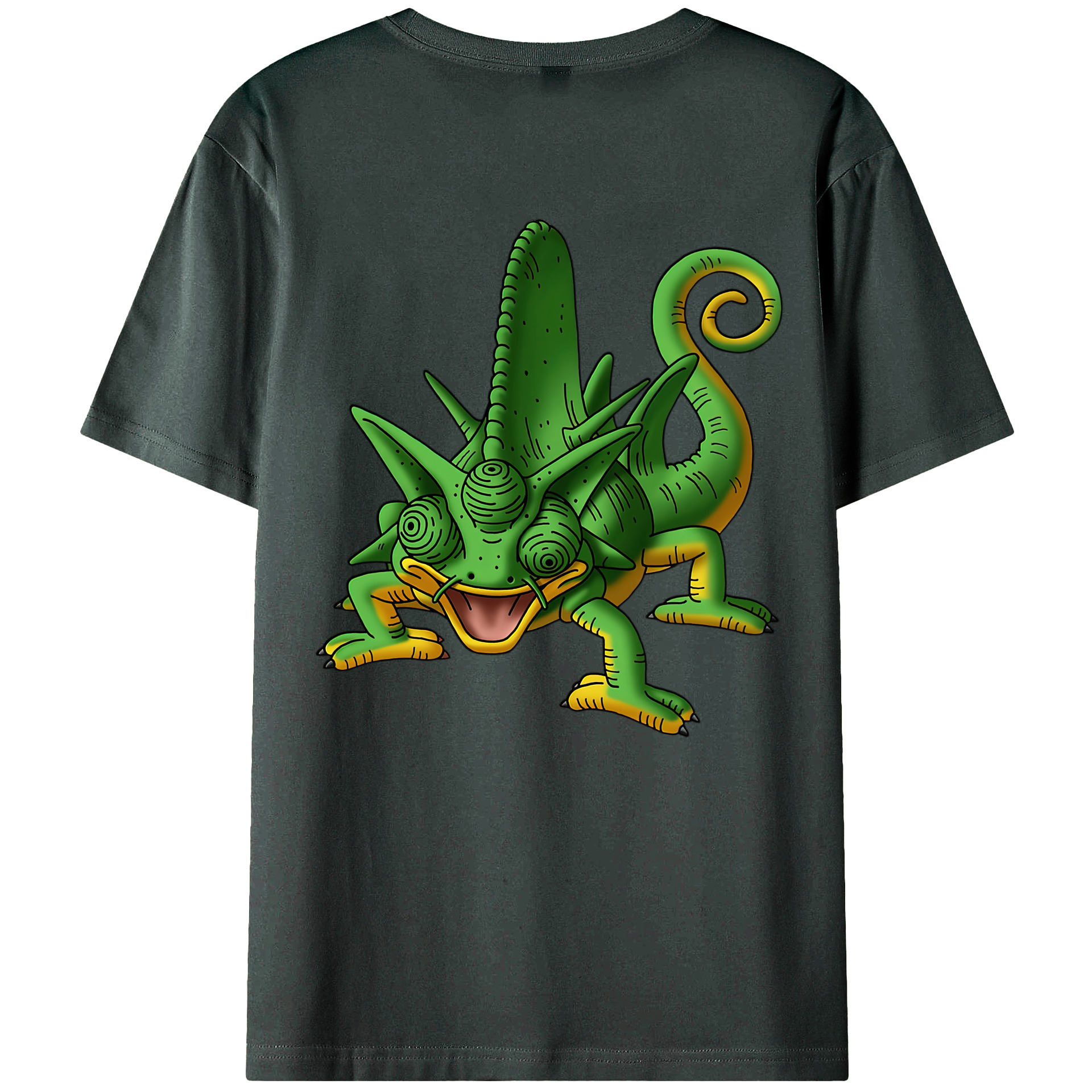 （画像用） ドラゴンクエスト Doragon Kuesuto Dragon Quest 綿100％ メンズ半袖Tシャツ（バックプリント） 通気性